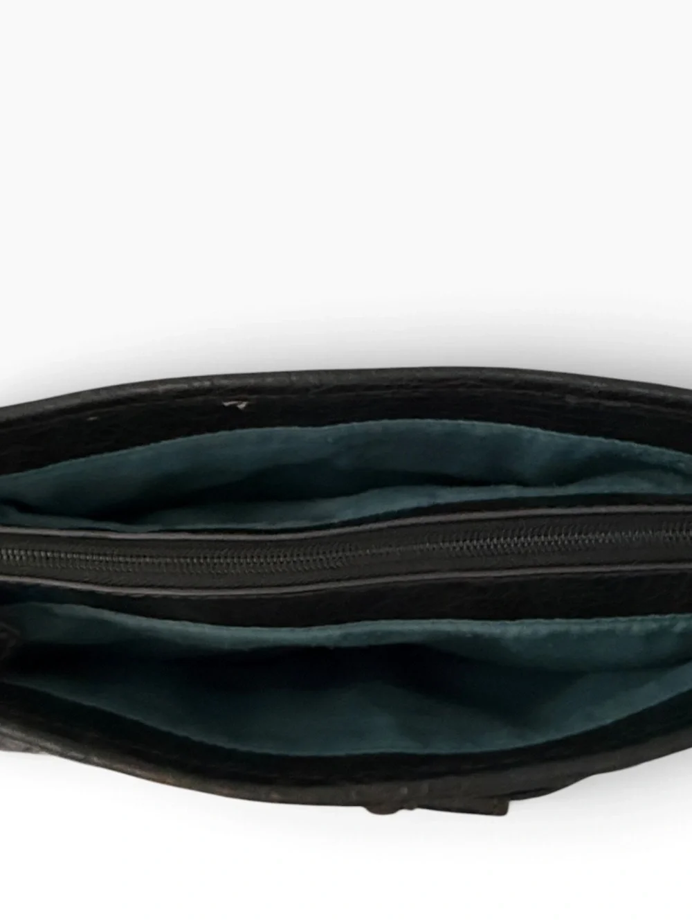 Vintage Y2K Black and Dark Brown logo patchwork Shoulder Bag with Silver Buckle